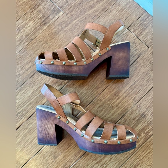 Korks Whitney Platform Strappy Sandals Women's Size 10 M Tan Brown - Picture 4 of 12